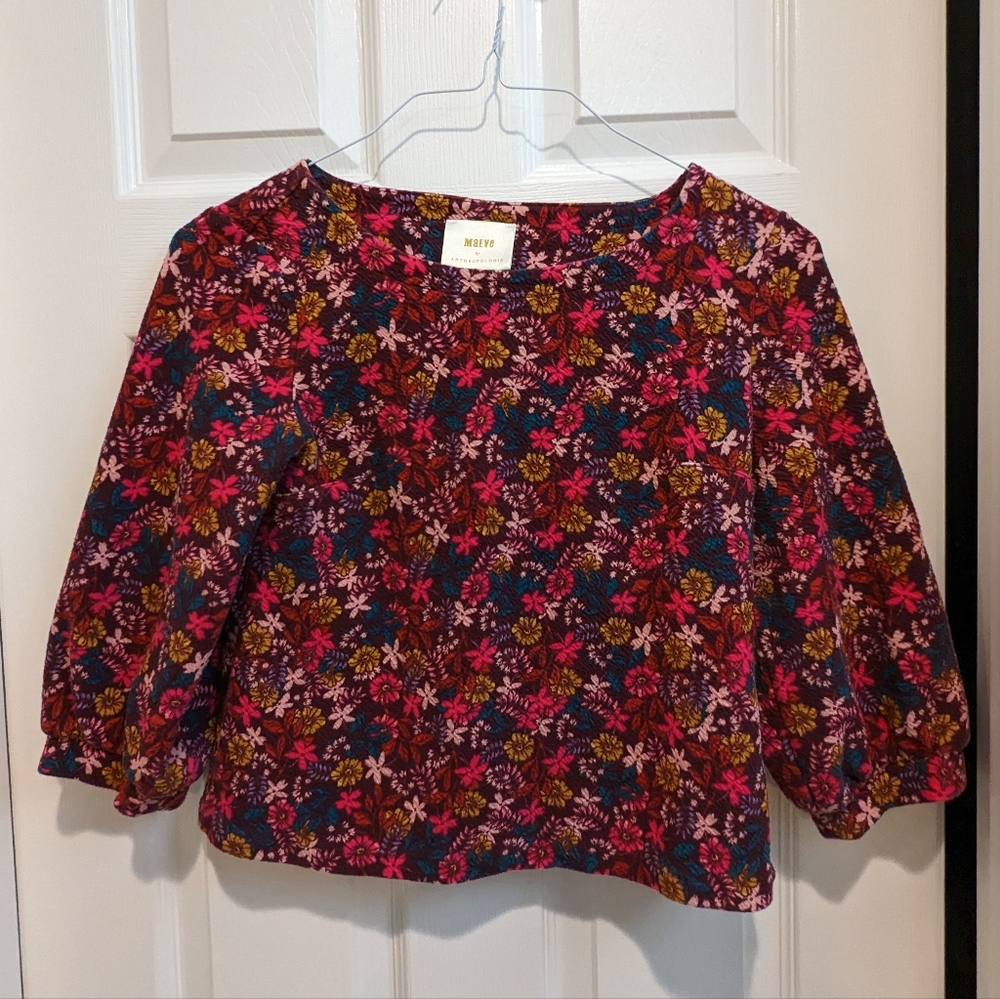 Maeve by Anthropologie Floral Sweater XS